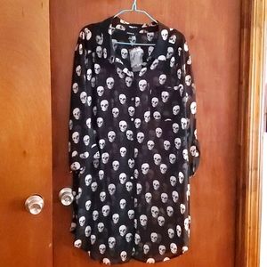 Torrid Skull button shirt